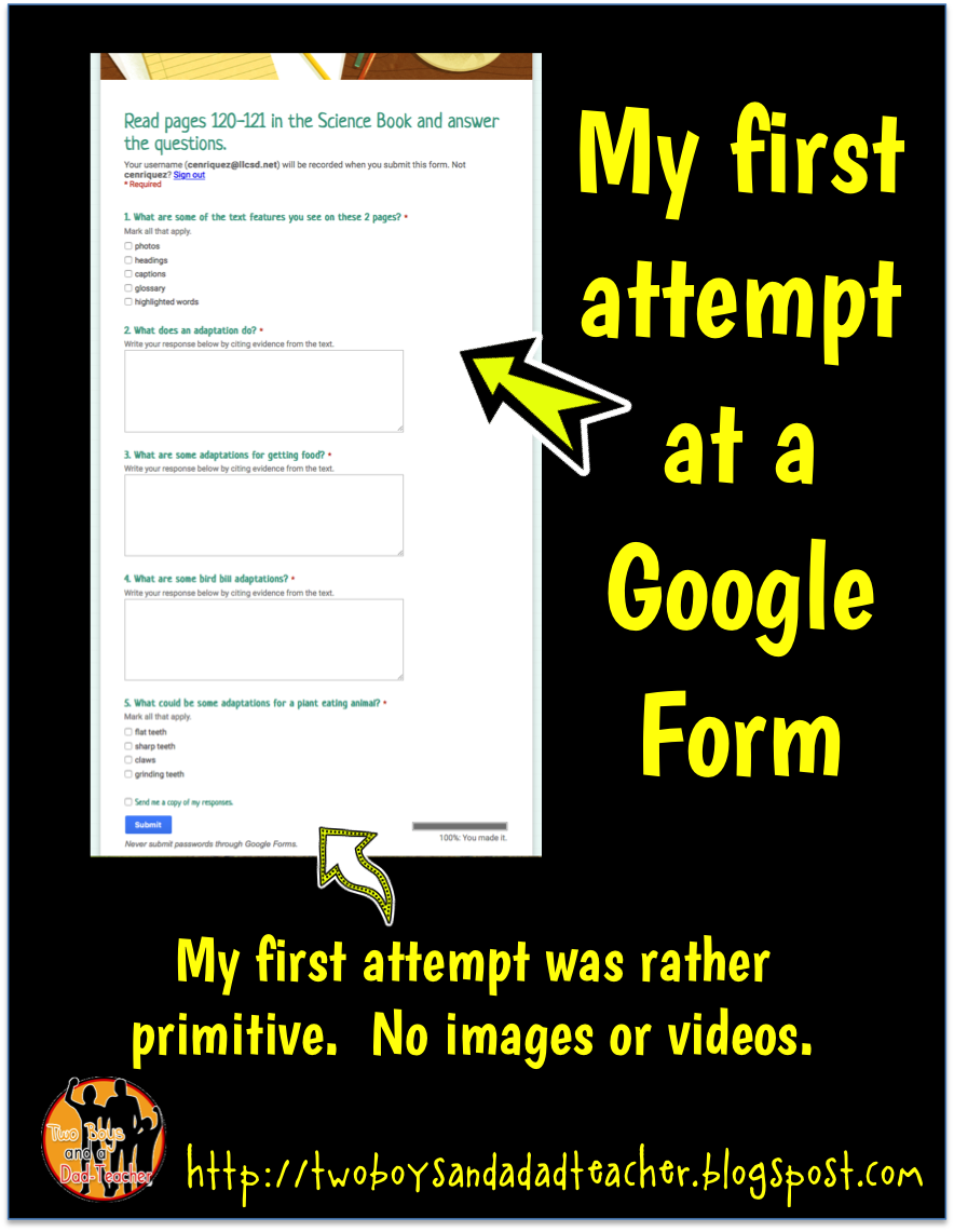 How I Use Google Forms in my Third Grade Classroom Two Boys and a Dad