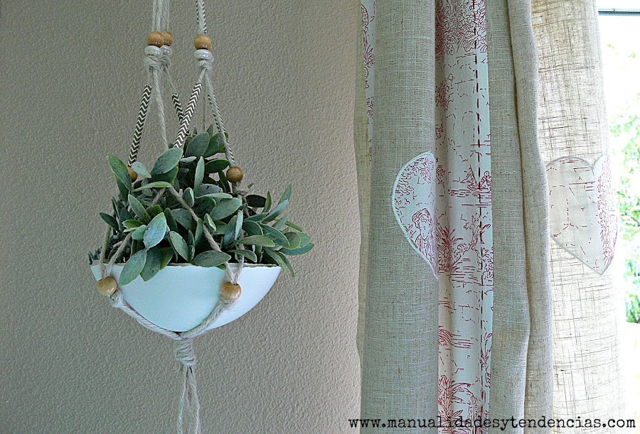 cómo hacer un tiesto y su macetero de macramé