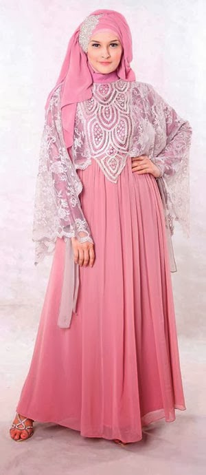  Model  baju  wanita  muslim  pesta  mewah