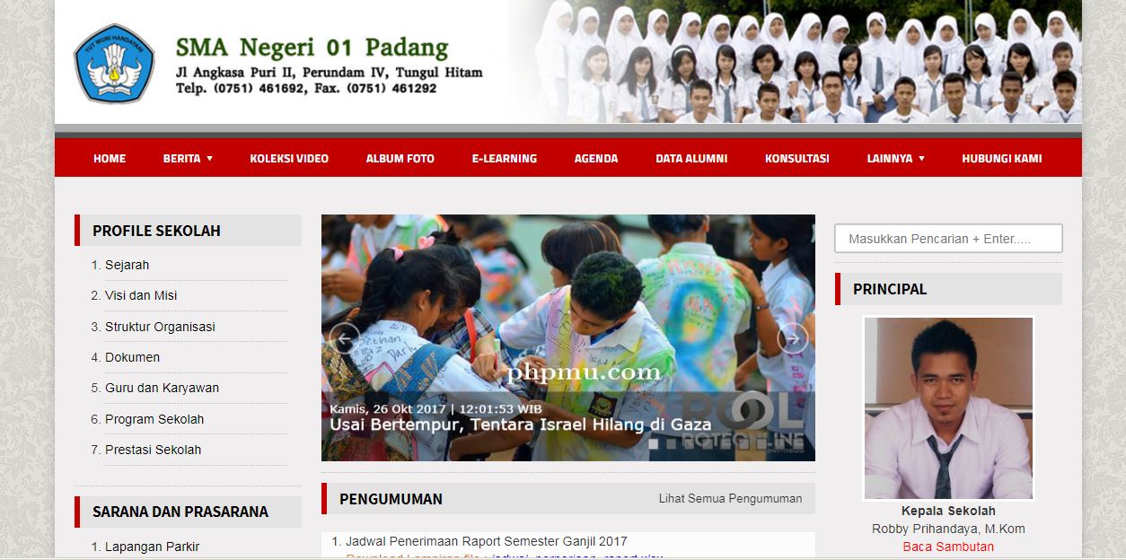 Download Source Code Web Profil Sekolah / Tutorial Codeigniter Contoh