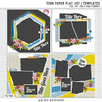 Template : Torn Paper Play 07 by Akizo Designs