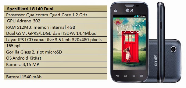 Spesifikasi LG L40 Dual