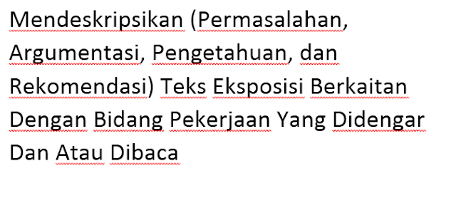 Mendeskripsikan (Permasalahan, Argumentasi, Pengetahuan