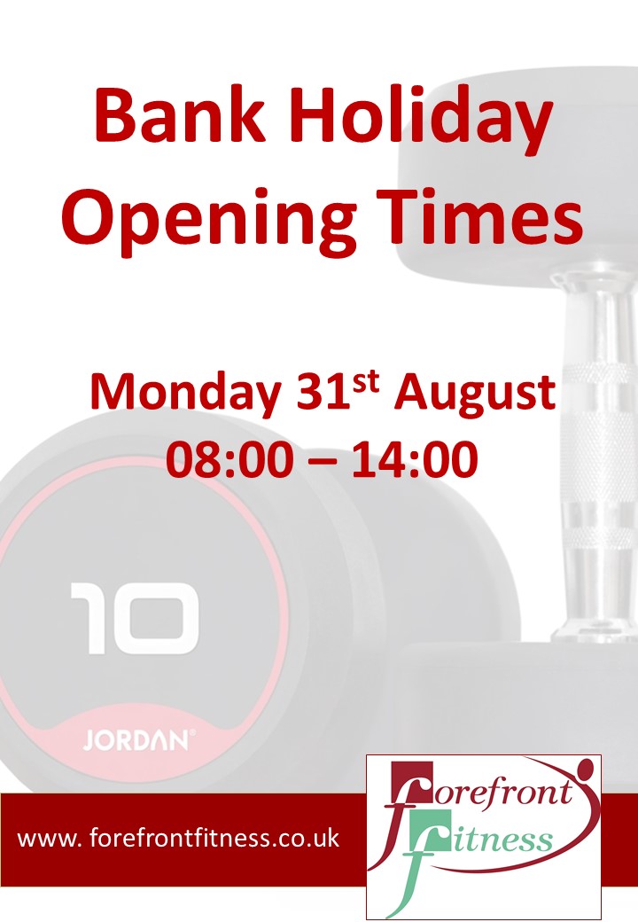 ForeFront Fitness Blog - Helping you to be your best: August Bank