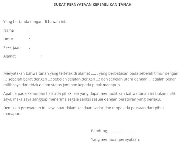 9 Contoh Surat Pernyataan Kerja Kesanggupan Diri Baik