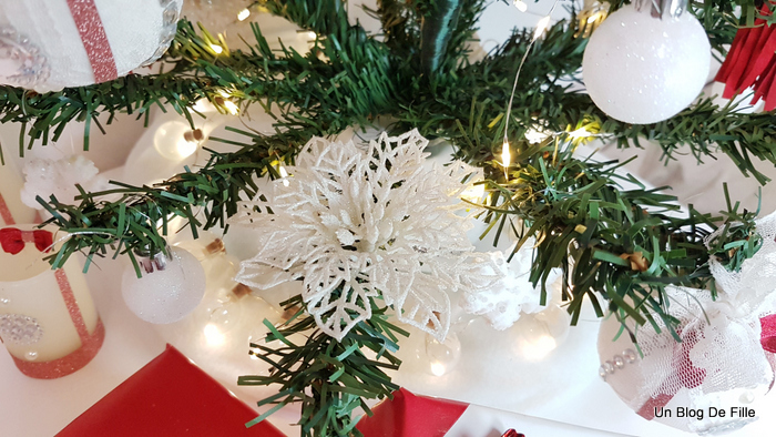 Un blog de fille: Déco de Noël | Sapin rouge et blanc [version petit et