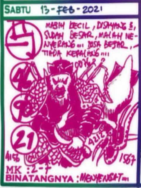 Syair Sdy Hari Ini Sabtu 13 Februari 2021 Opesia Official