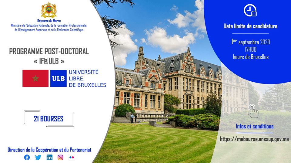 Page De Garde Ulb 21 Bourses à l'Université Libre de Bruxelles 2020