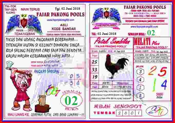 Hasil Pengeluaran Fajar Pakong Pools Kode Syair Fajar Pakong 03 Juni 2018
