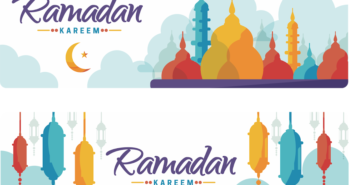 Download Contoh Banner Bulan Suci Ramadhan Format CorelDRAW - Desain Free