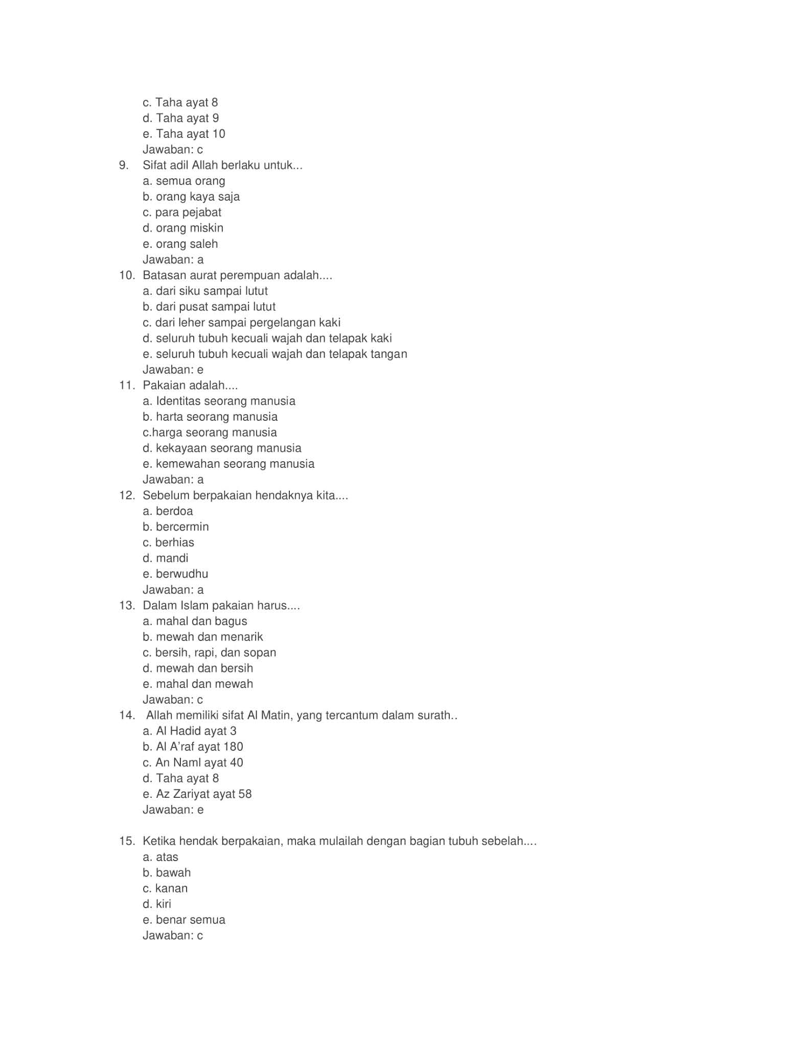 275 + Contoh Soal Tes CPNS SKB PAI (Pendidikan Agama Islam