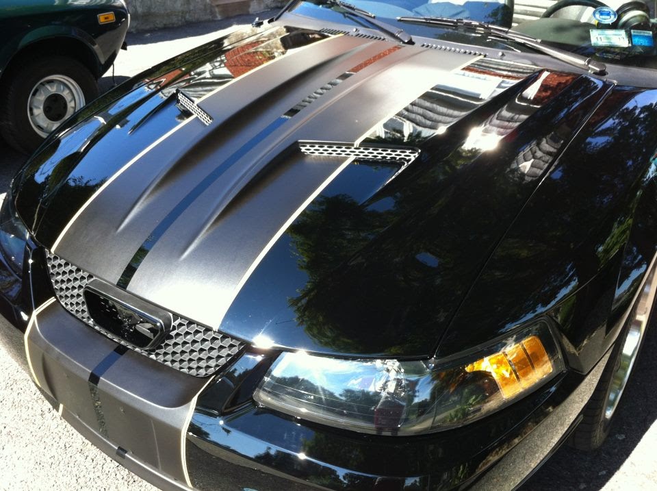 K Custom Car Wraps Mustang Gt Custom Satin Black Stripes W