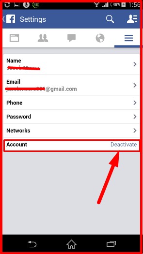 how to deactivate facebook account on phone app how to deactivate facebook account on phone app