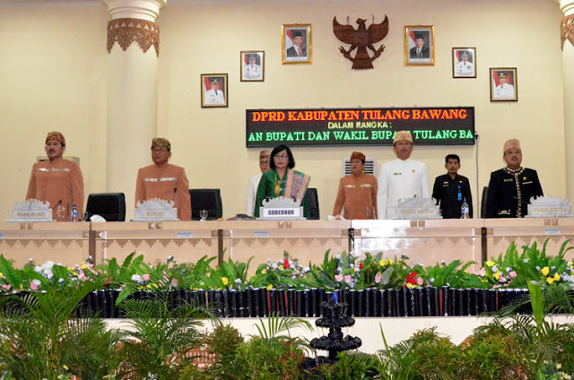 Hut Tuba DPRD Tulang Bawang Umumkan Hasil Penetapan Bupati-Wabup