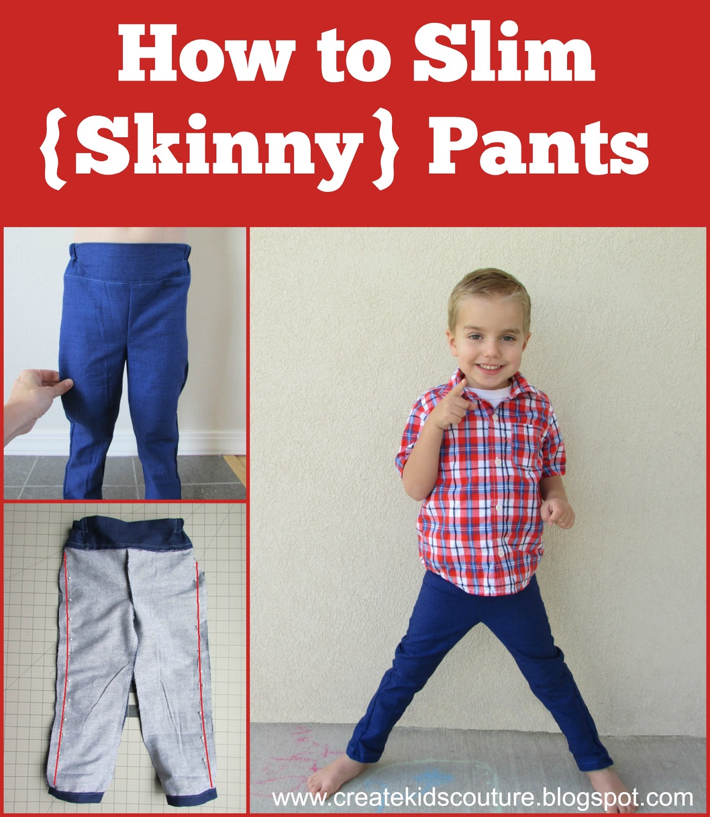 Create Kids Couture: How to Slim {Skinny} Pants