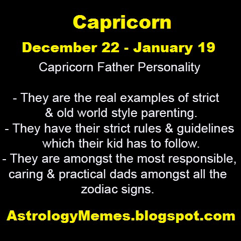 Capricorn Father | Astrology Memes