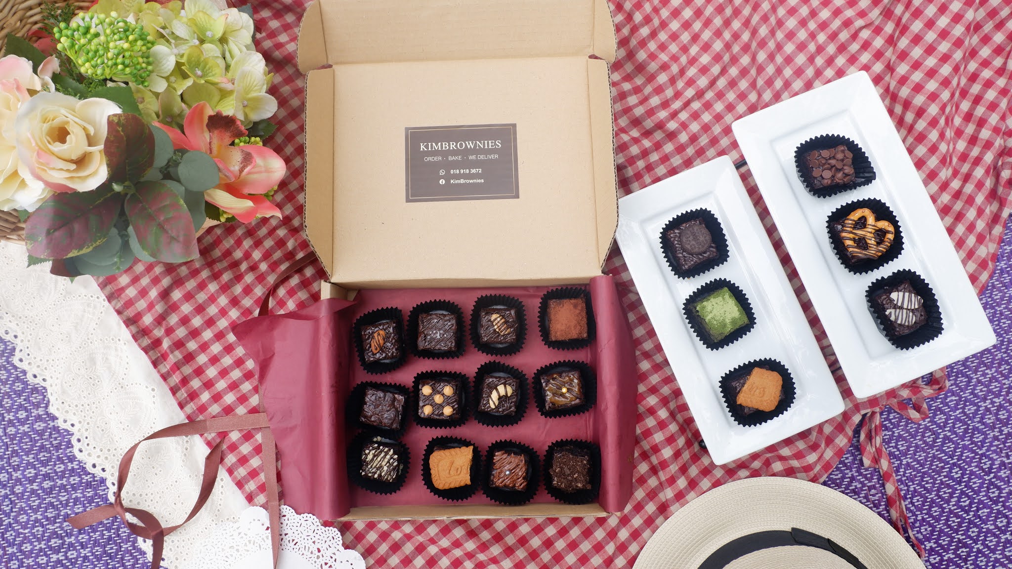 Sara Wanderlust Home Delivered Freshly Baked Brownies by Kim Brownies