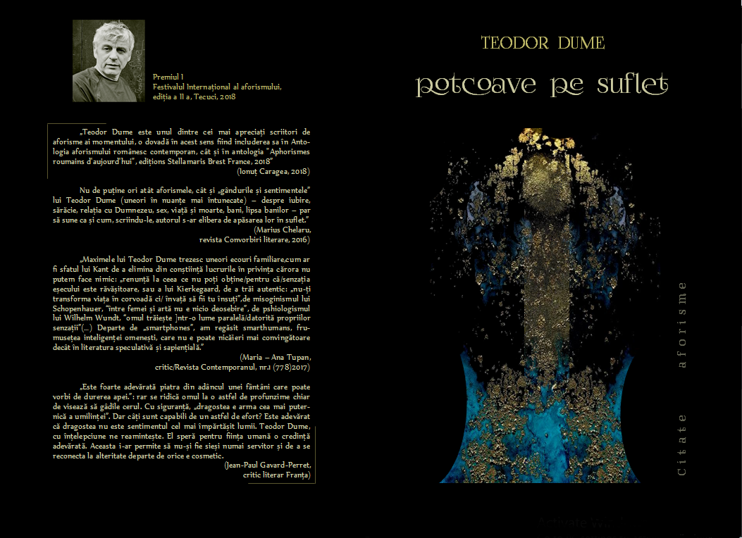 Teodor Dume, carte: Potcoave pe suflet,Editura PIM/2020