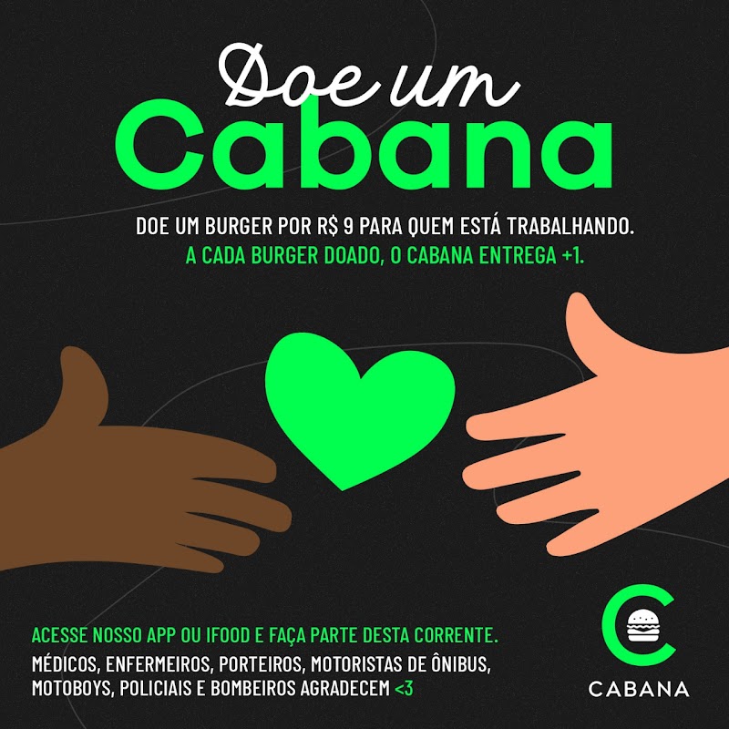Cabana Burger coloca em delivery opção de produto com doação a grupos especiais Cabana Burger coloca em delivery opção de produto com doação a grupos especiais