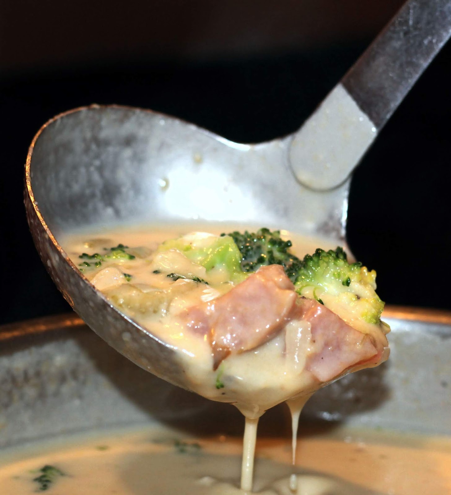 Cooking With Mary and Friends Cheesy Ham, Potato and Broccoli Soup