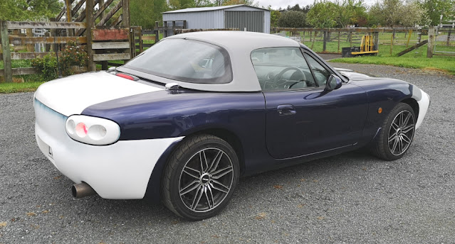 Japanese Cobra rear modifications complete on Mazda Roadster