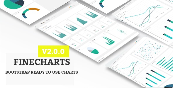  سكربت موقع لانشاء الجدوال والرسوم البيانية والمخططات مجانا - Finecharts v2.0.0