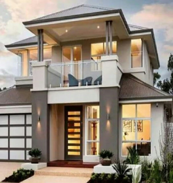 small two storey house plans with balcony