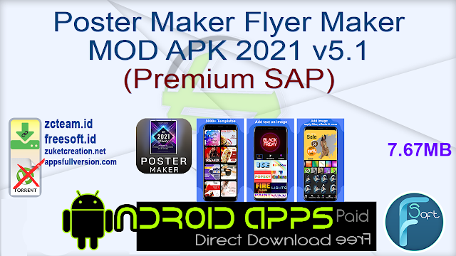 Poster Maker Flyer Maker MOD APK 2021 v5.1 (Premium SAP)
