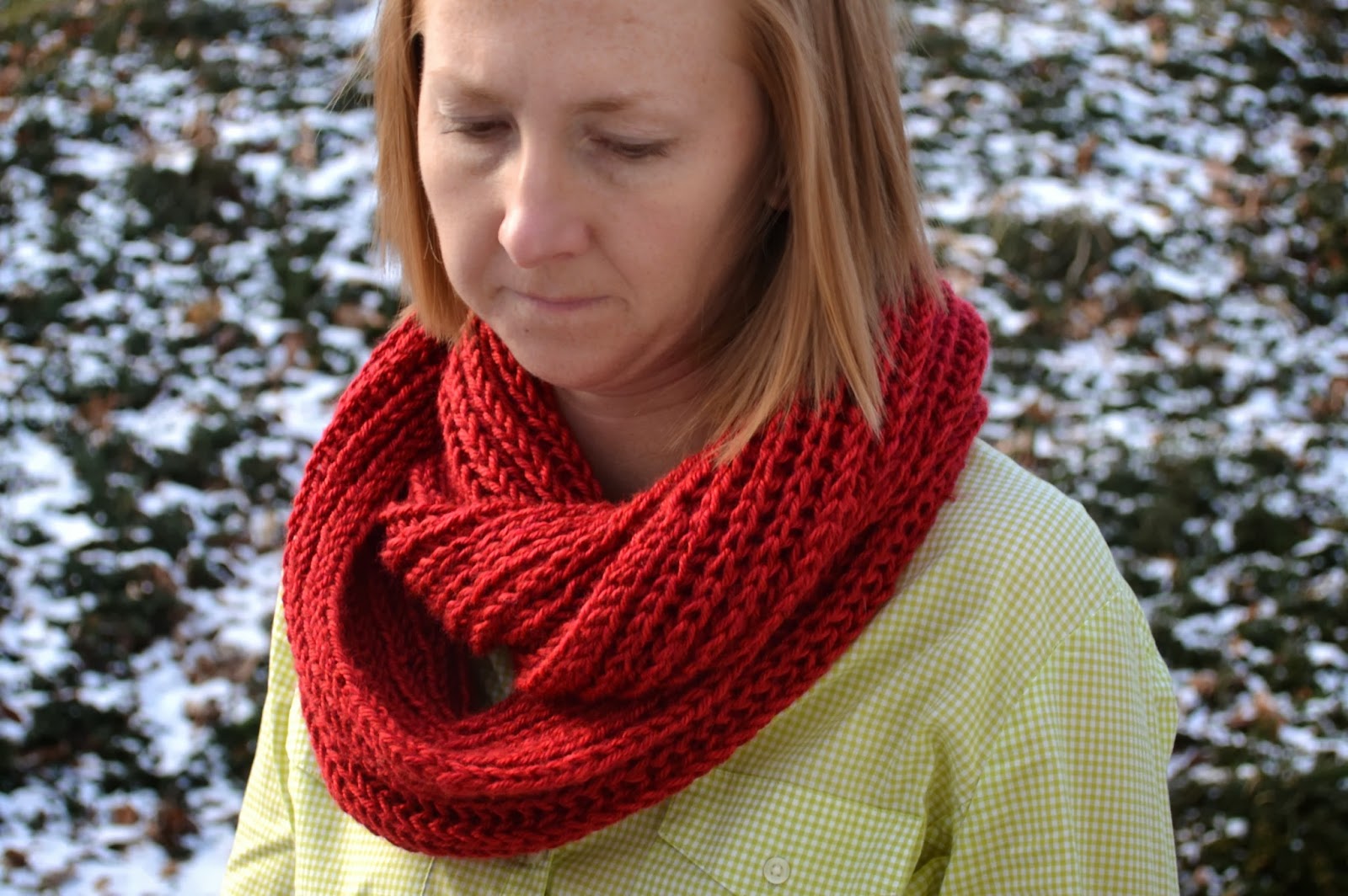 modest creations by michelle a brioche knit infinity scarf