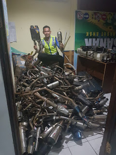 Polres Berhasil Amankan 205 Knalpor Racing