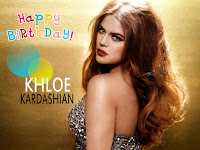 khloe kardashian, beautiful hd desktop wallpaper with birthday wishing message