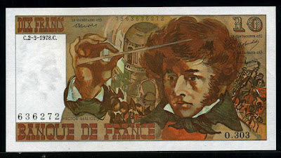 France money currency 10 French Francs euros banknote cash bill
