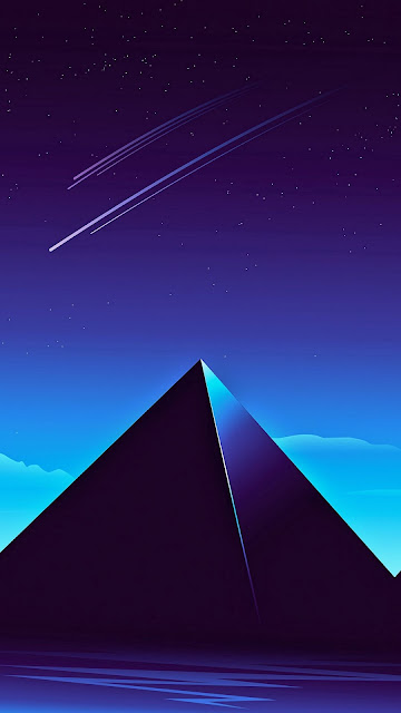 Synthwave Pyramids wallpaper remake