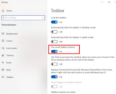 Cara Mengecilkan Ukuran Taskbar Windows 10 Dengan Mudah