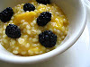 Mango Barley Porridge with Blackberries