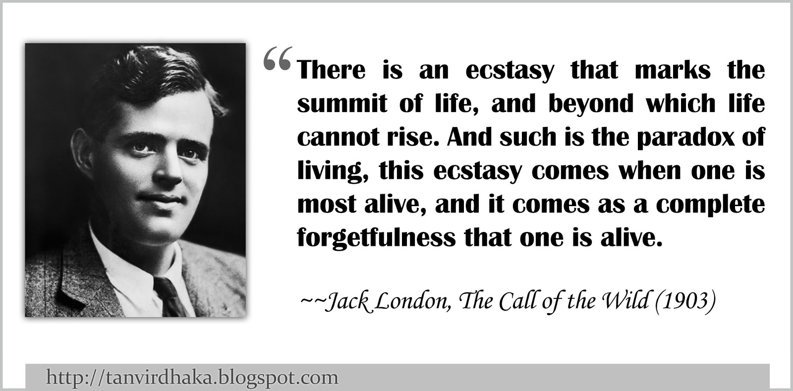 Quotations by Jack London Tanvir's Blog