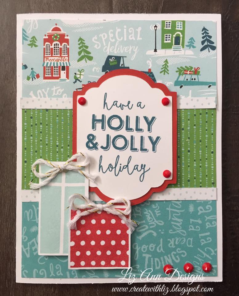 Create with Liz: Have a Holly & Jolly Holiday Card