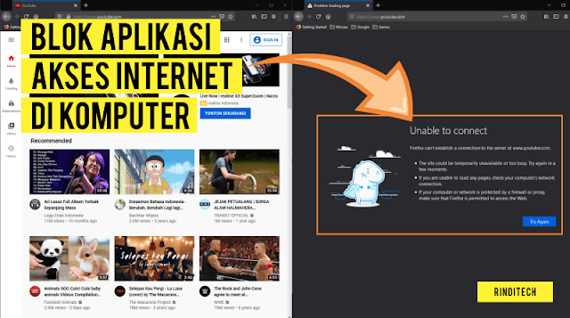 Cara block aplikasi agar tidak bisa terhubung ke internet di PC Windows