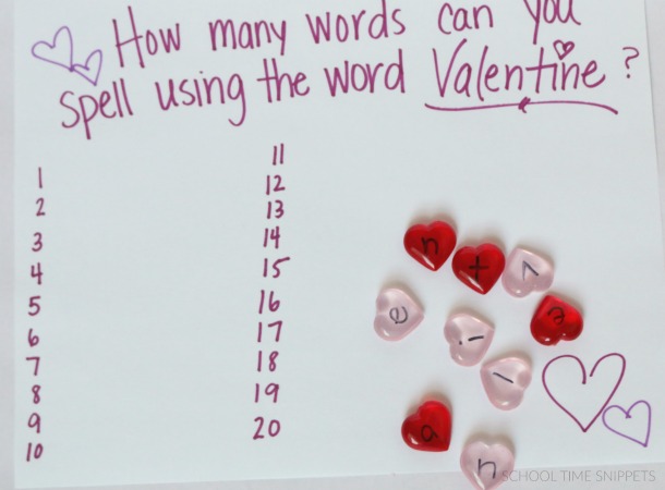 fun valentine spelling activity