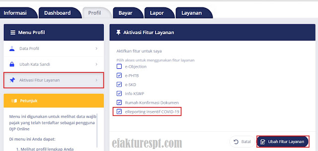 Cara Menambah e-Reporting Insentif Pajak COVID-19 di DJP Online