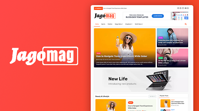 JagoMag Magazine Blogger Template JagoMag Magazine Blogger Template is a fast, flexible & powerful blogger template for News, Blog, and Magazine websites. JagoMag blogger template is totally customizable allowing you to create new exclusive designs in few clicks. It is also super optimized for speed and SEO to give you the best results possible on search engines.