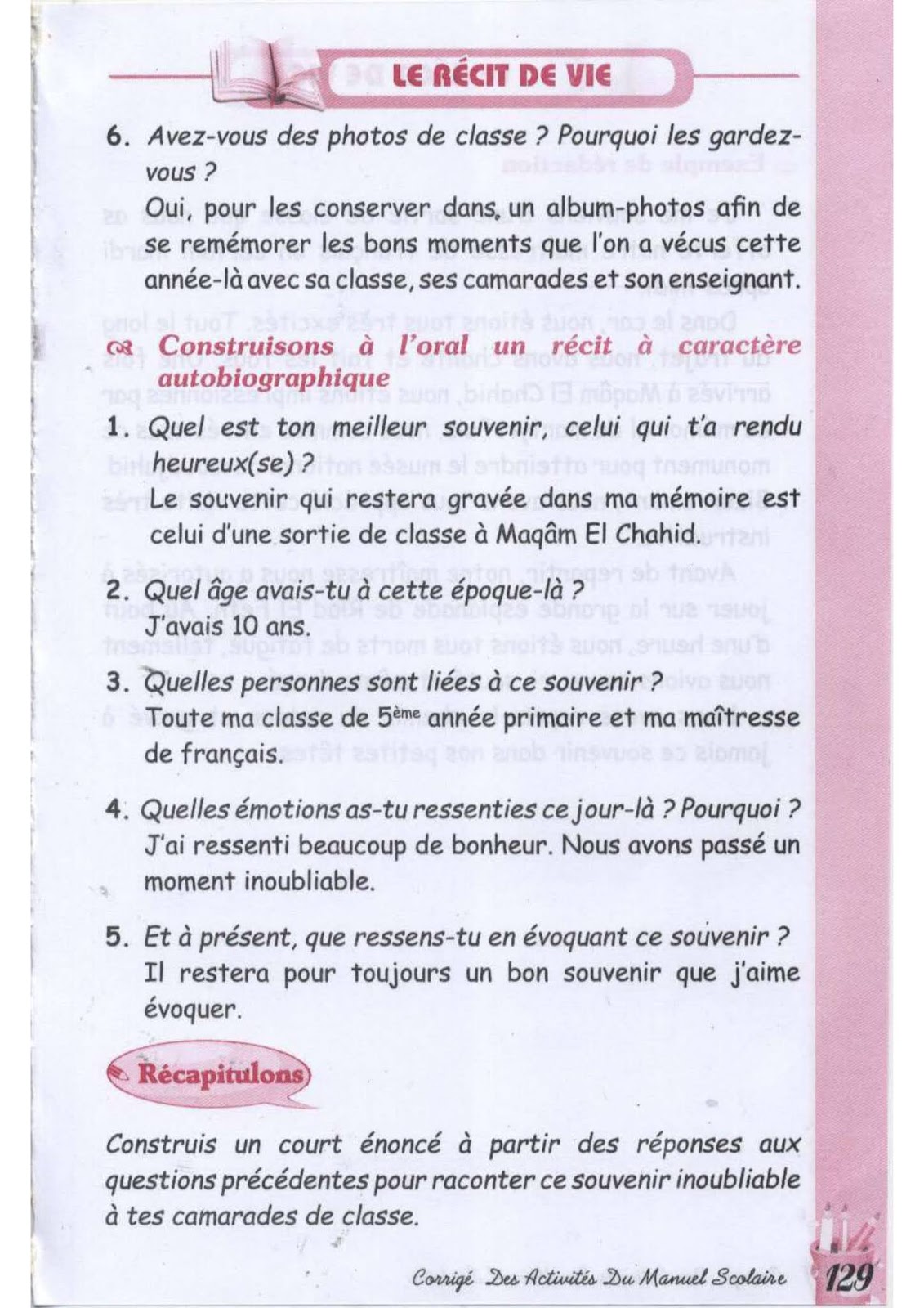 حل تمارين صفحة 119 الفرنسية للسنة الثالثة متوسط - الجيل الثاني