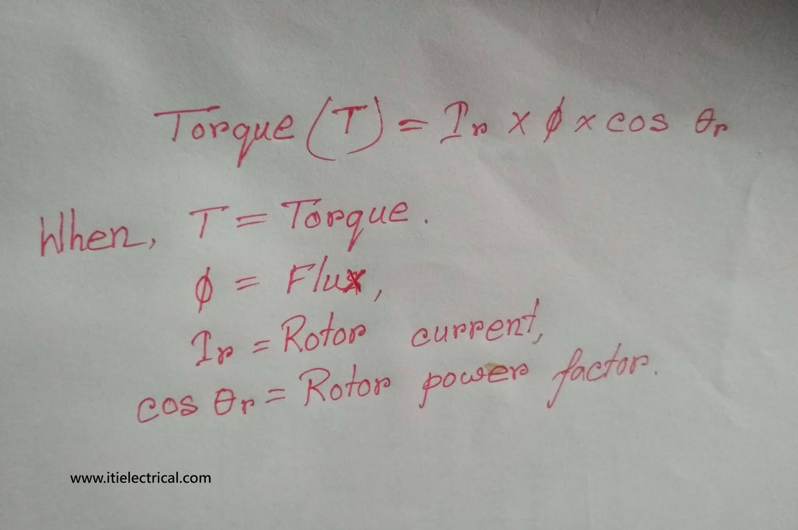 What is starting Torque and Running Torque in Induction Motor?