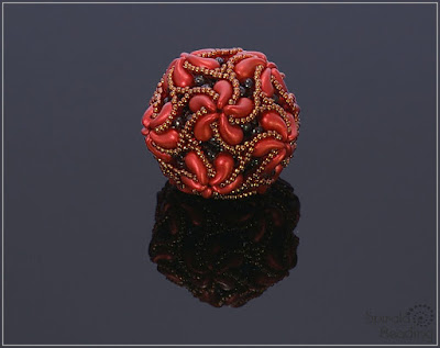 Spirala beading: Vortex Beaded Bead