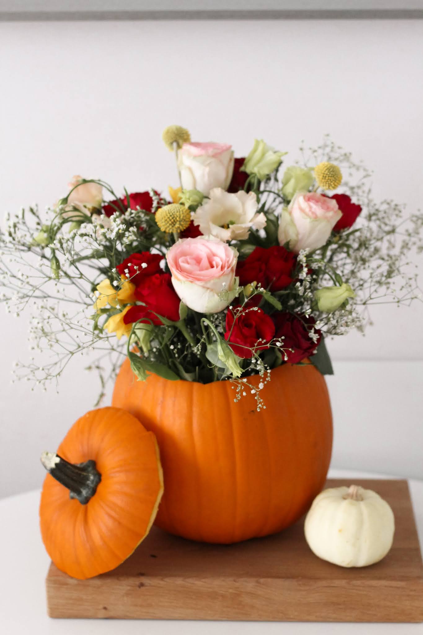 pumpkin flower arranging