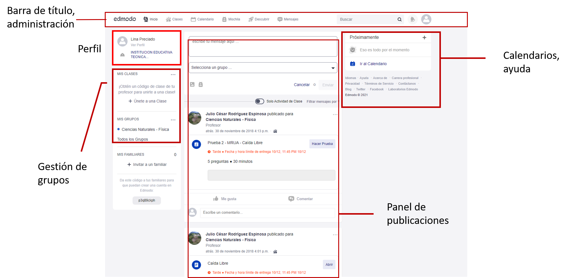 VALORACIÓN INTERFAZ, INTERACTIVIDAD Y NAVEGACIÓN DE LA PLATAFORMA EDMODO