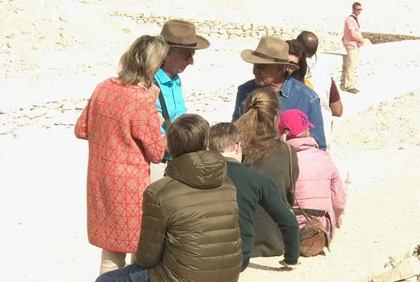 Queen Mathilde, Crown Princess Elisabeth, Prince Gabriel, Prince Emmanuel and Princess Eleonore visited the pyramids of Giza