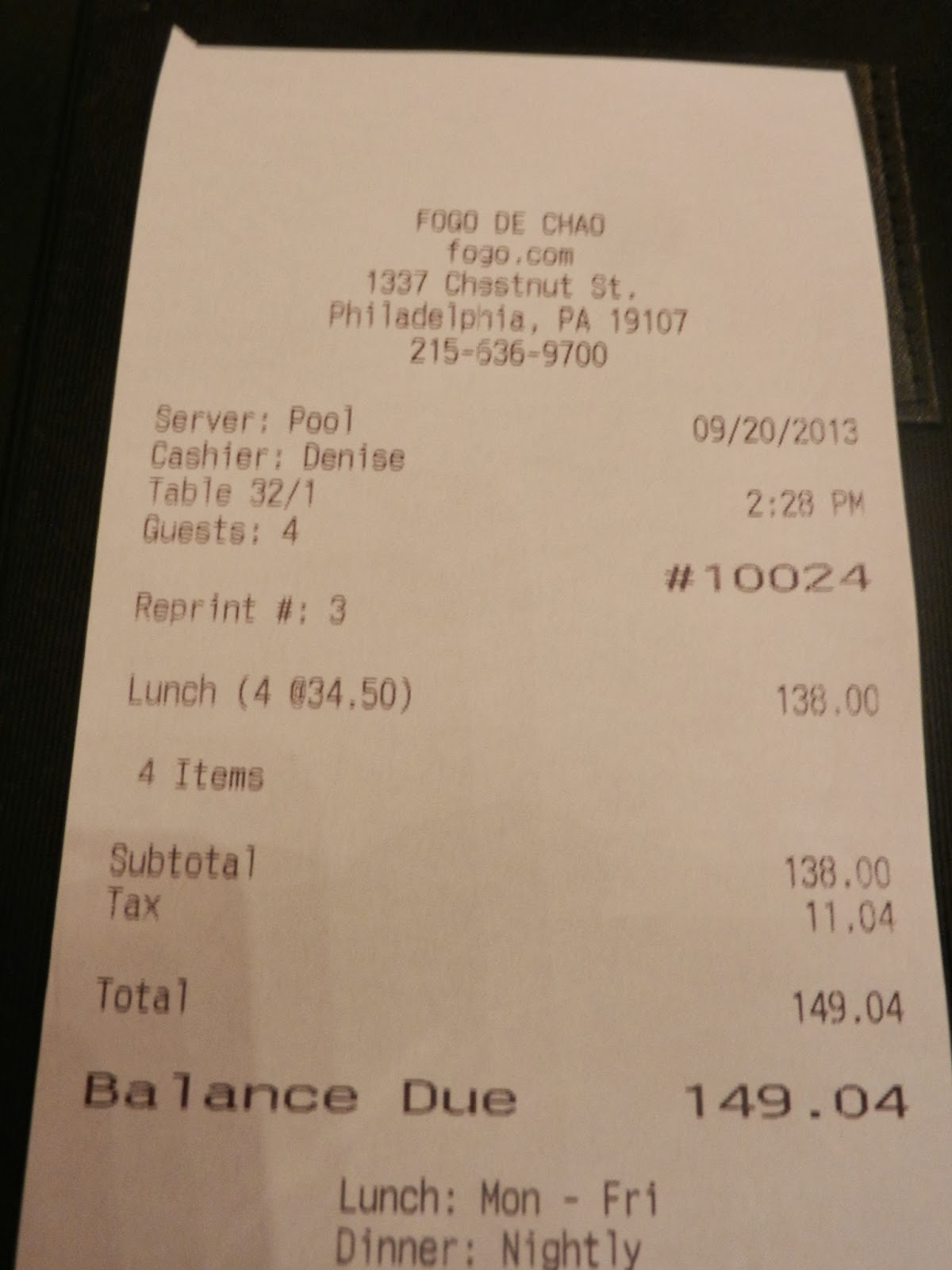 Belly Of The Pig Fogo De Chao Philly Review