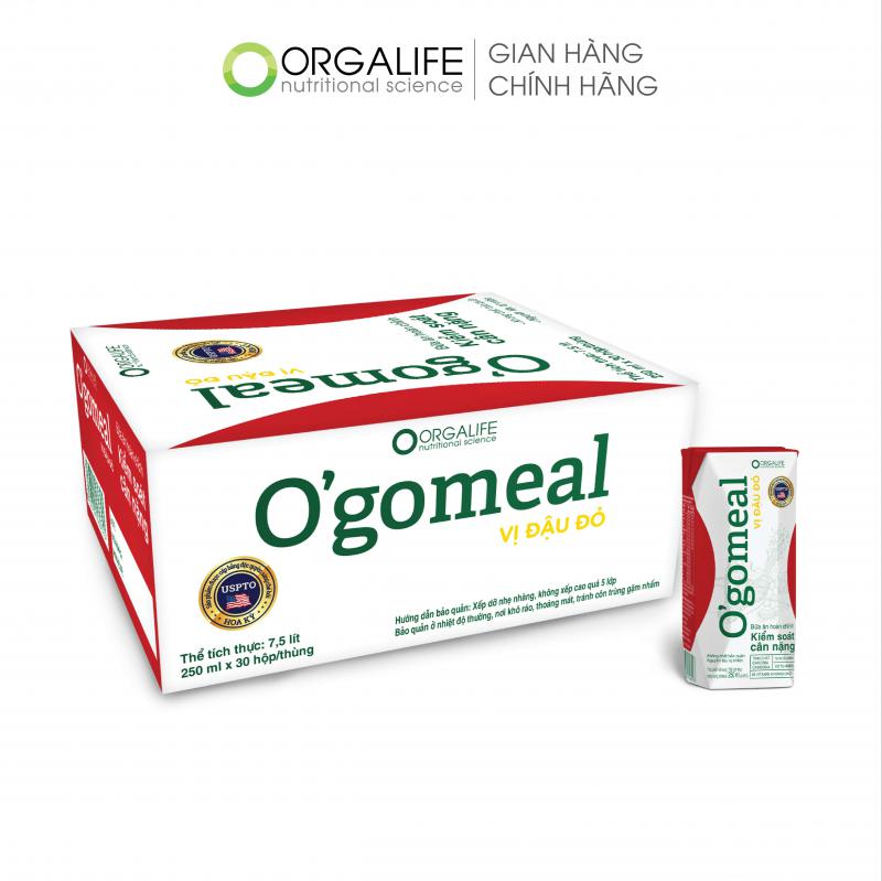 [Orgalife] Combo 4 Lốc Bữa Ăn Thay Thế O'gomeal Vị Đậu Đỏ Kiểm Soát Cân Nặng