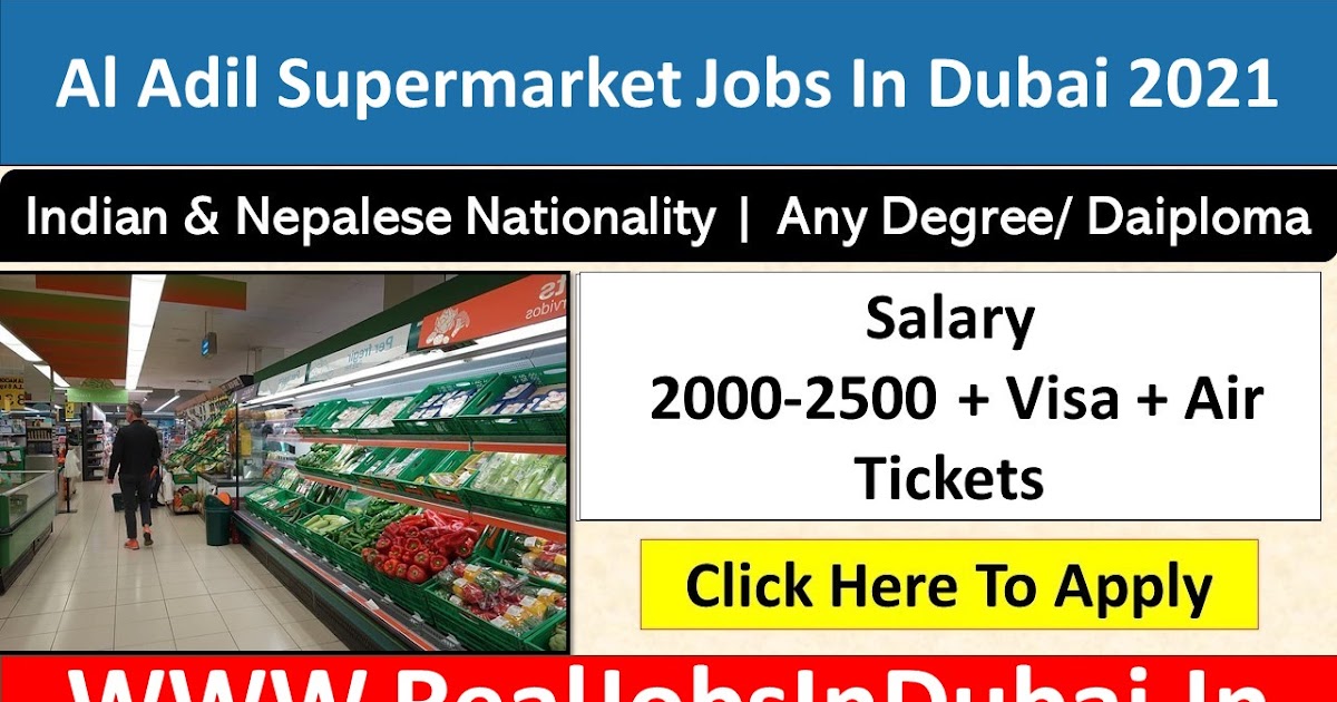 Supermarket Jobs In Dubai UAE 2021